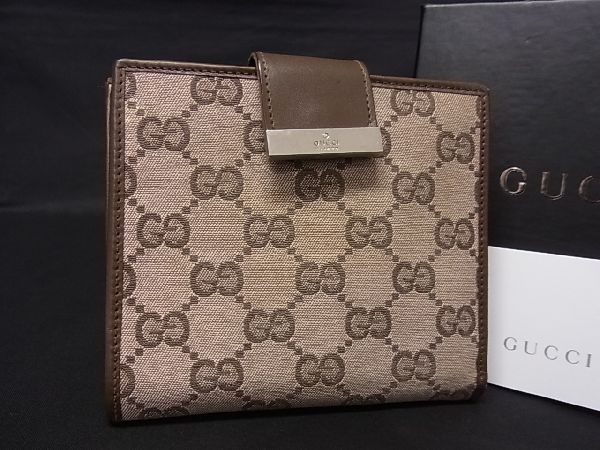 1円 GUCCI グッチ GGキャンバス×レザー 二つ折り 財布 ウォレット 小銭入れ メンズ レディース ブラウン系 AC5878uM グッチ GUCCI 1円 FE8619 ラウンドファスナー FW0564