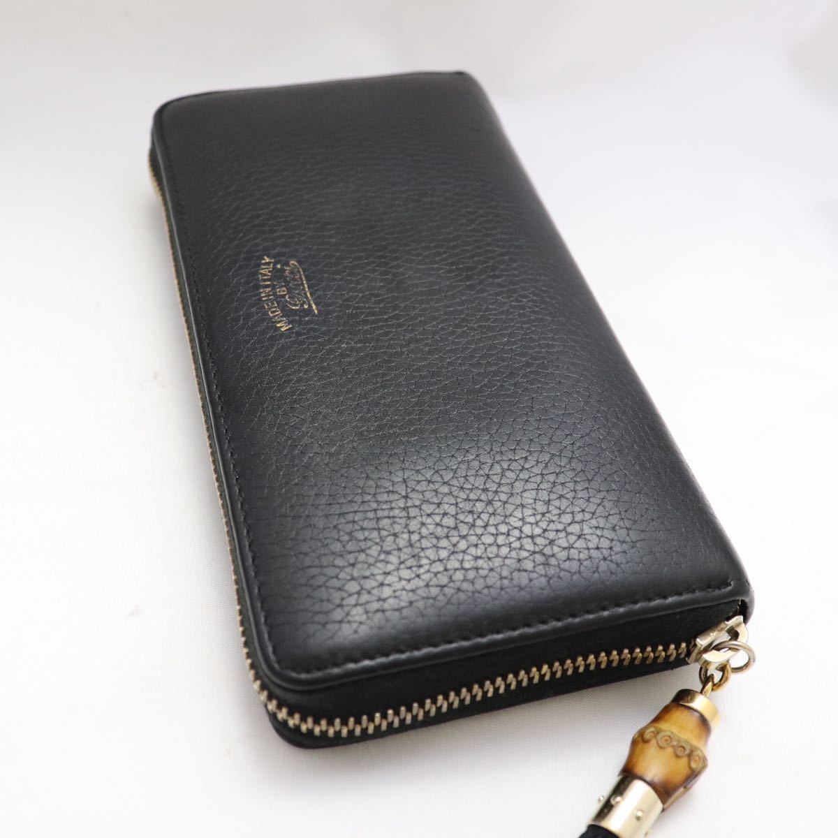 1円 【極美品】GUCCI グッチ スウィング バンブー タッセル 長財布 
