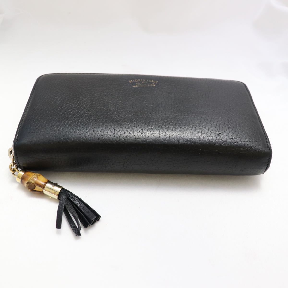 1円 【極美品】GUCCI グッチ スウィング バンブー タッセル 長財布 