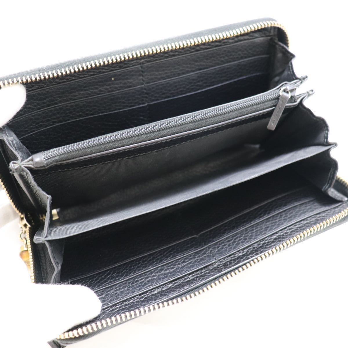 1円 【極美品】GUCCI グッチ スウィング バンブー タッセル 長財布 