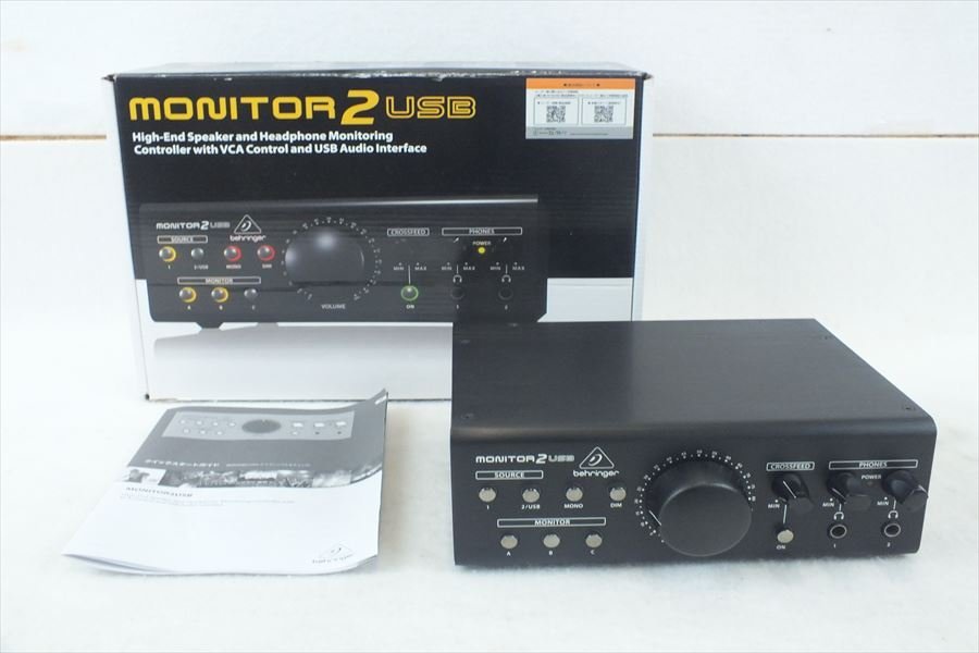 SALE，正規品 BEHRINGER ベリンガー MONITOR2 USB Audio Interface オーディオインターフェース 取扱説明書有り 元箱付き 現状品 220807G2237(オーディオインターフェース)｜売買されたオークション情報、yahooの商品情 オーディオインターフェース