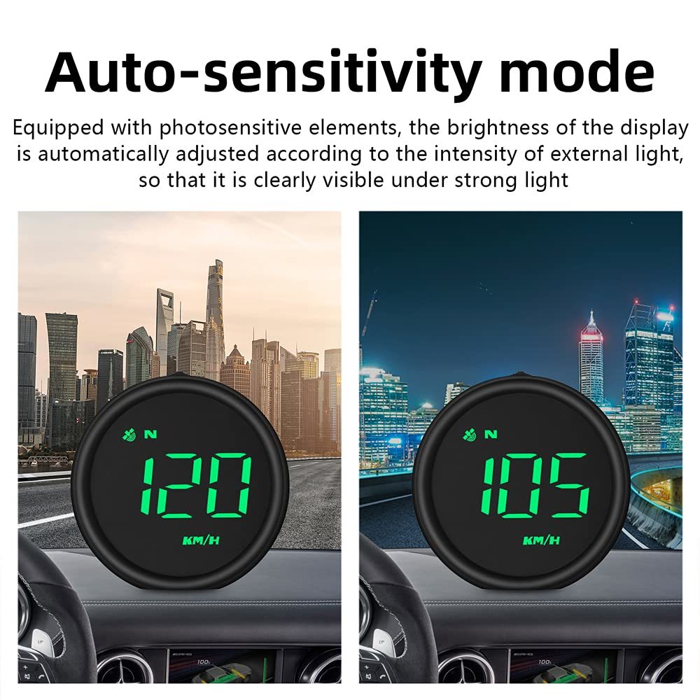 (G1)　ヘッドアップディスプレイ スピードメーターHUD 車載スピードメーター 日本語説明書 タコメーター 表示改良 警告機能付き ヘッドアップディスプレイ : スピードメーター G9、 wiiyii OBD-X1」投射