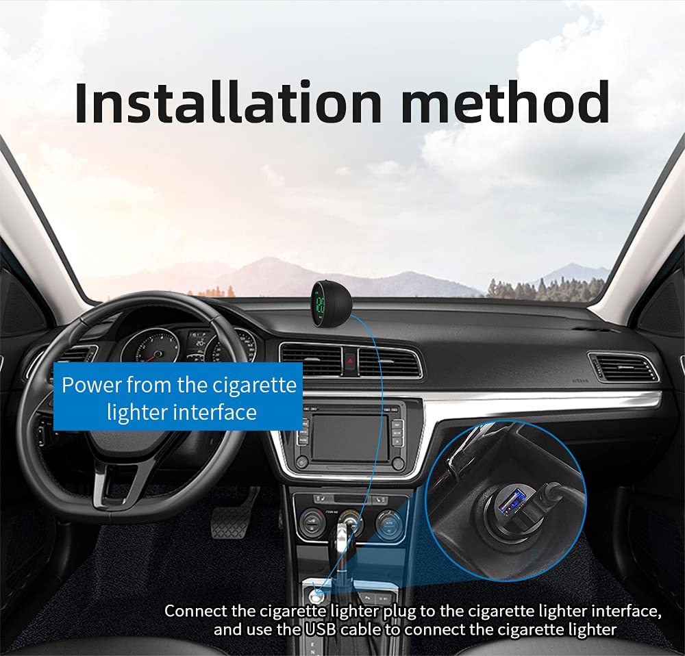 (G1)　ヘッドアップディスプレイ スピードメーターHUD 車載スピードメーター 日本語説明書 タコメーター 表示改良 警告機能付き ヘッドアップディスプレイ : スピードメーター G9、 wiiyii OBD-X1」投射