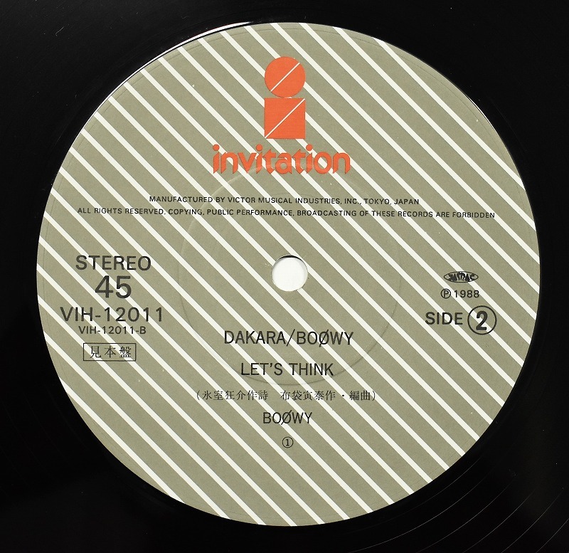 M315☆非売品 80年代 LP レコード BOOWY ボウイ ボーイ 幻の未発表曲