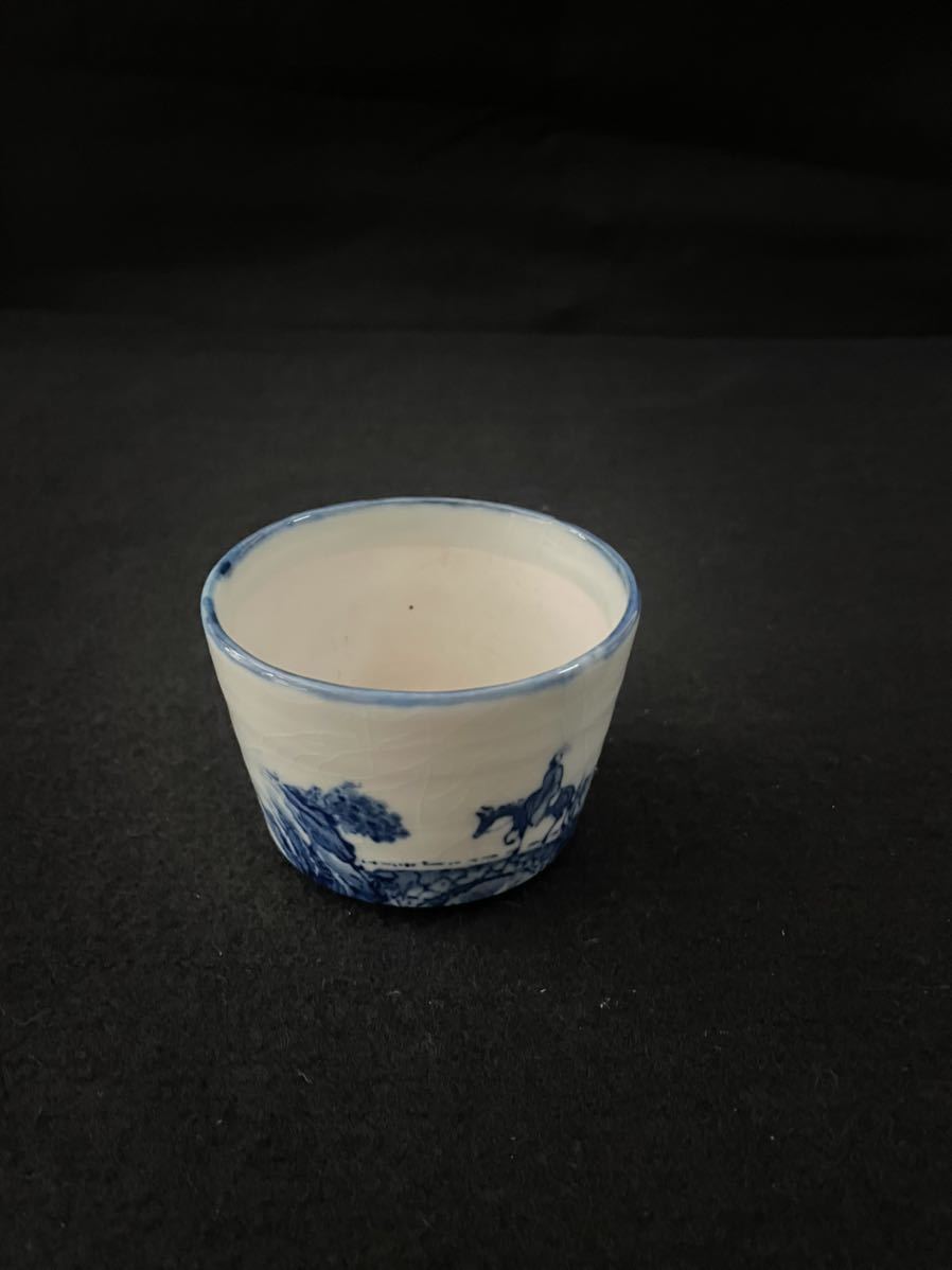 鉢 盆栽鉢 絵鉢 寿悦 古い鉢 8cm | 寿悦 現品 色絵 鶴 「
