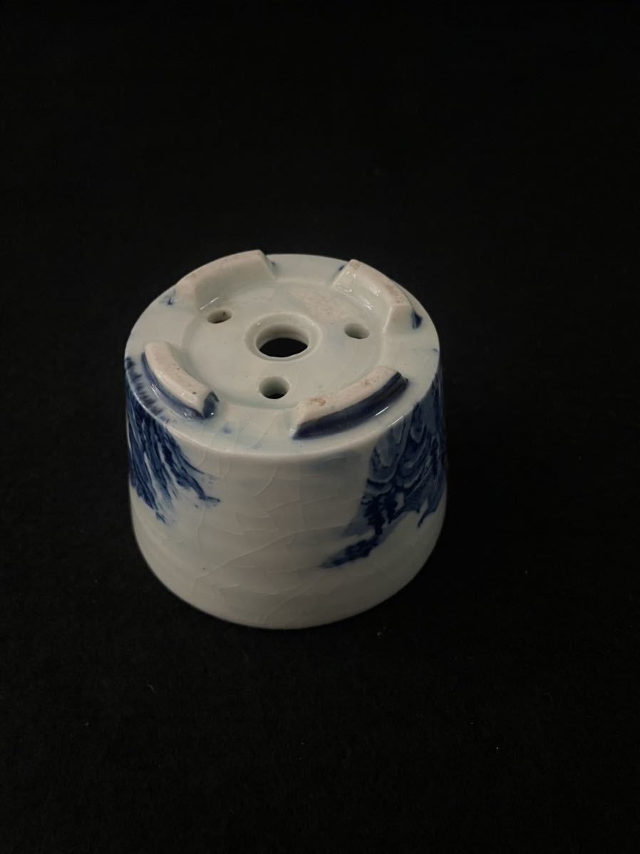 鉢 盆栽鉢 絵鉢 寿悦 古い鉢 8cm | 寿悦 現品 色絵 鶴 「