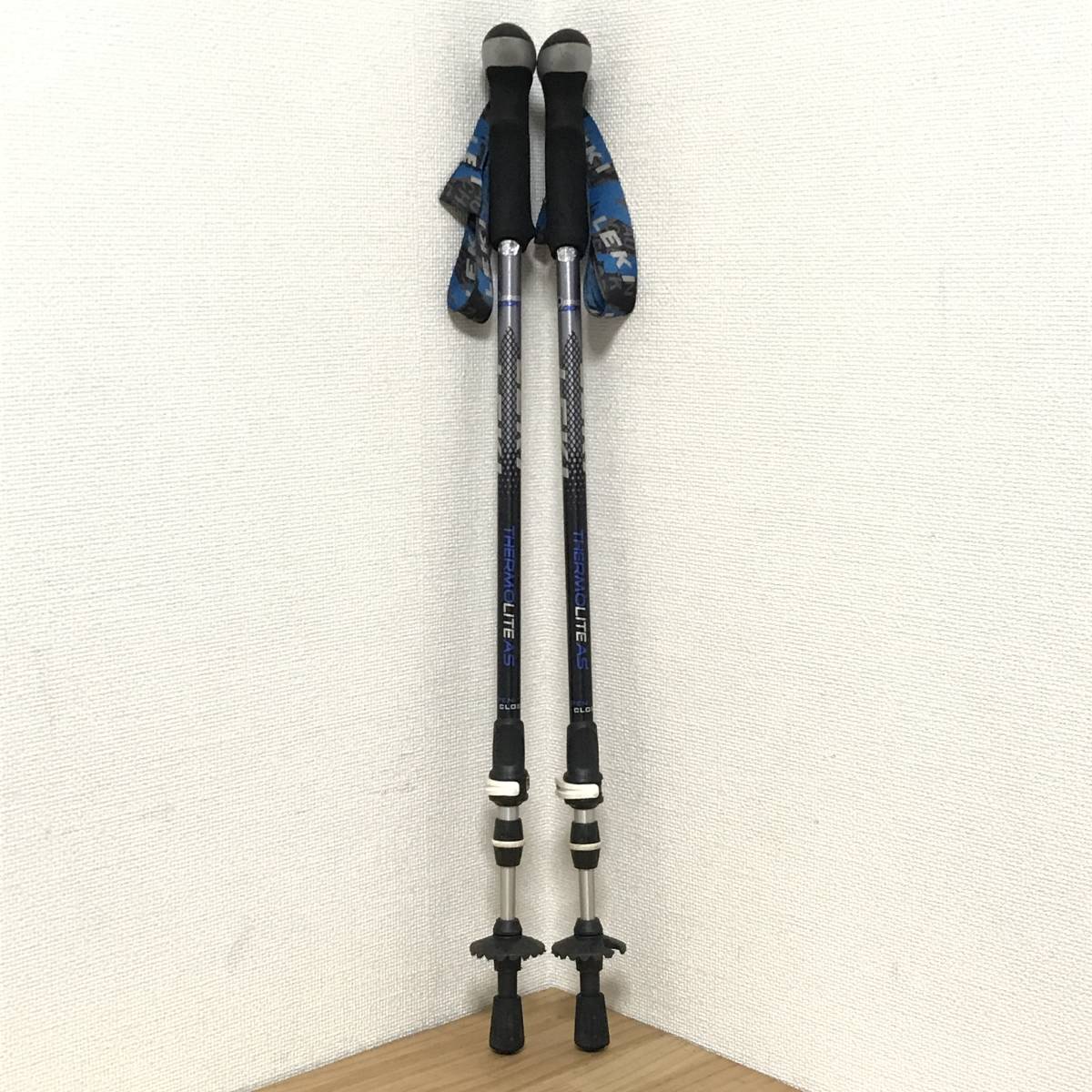 2本セット◇LEKI THERMO LITE AS スピードロック ポール 伸縮式 レキ 