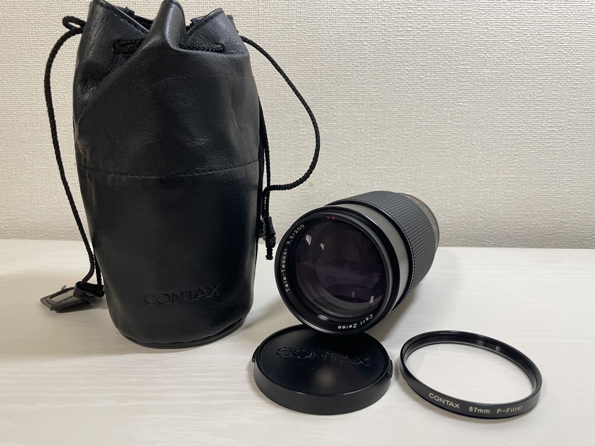 コンタックス Carl Zeiss Tele-tessar 望遠レンズ 外観美品】 CONTAX Carl Zeiss Tele-Tessar 3.5/200 カメラレンズ