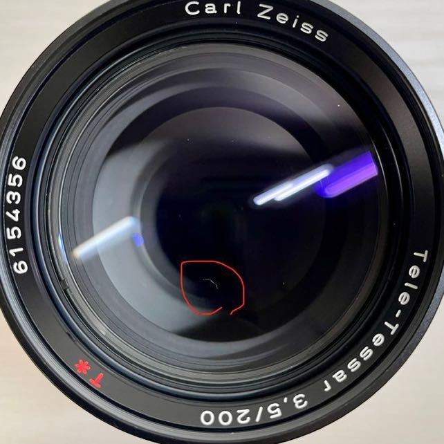 外観美品】 CONTAX Carl Zeiss Tele-Tessar 3.5/200 カメラレンズ