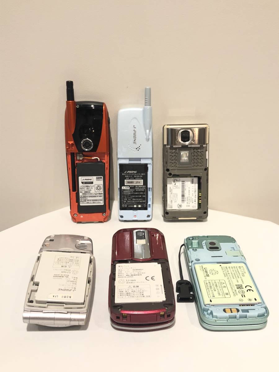 ガラケー6台 635】 ガラケー 携帯電話 まとめ 6台 動作未確認 docomo/J-PHONE