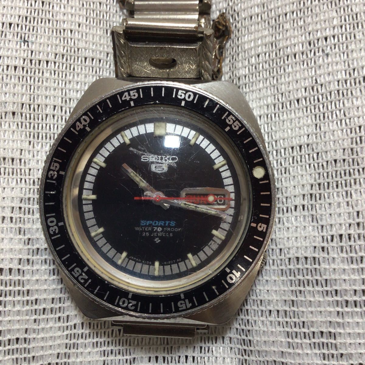 SEIKO セイコー 5 SPORTS スポーツ 6106-8120 WATER 70 PROOF 25JEWELS 