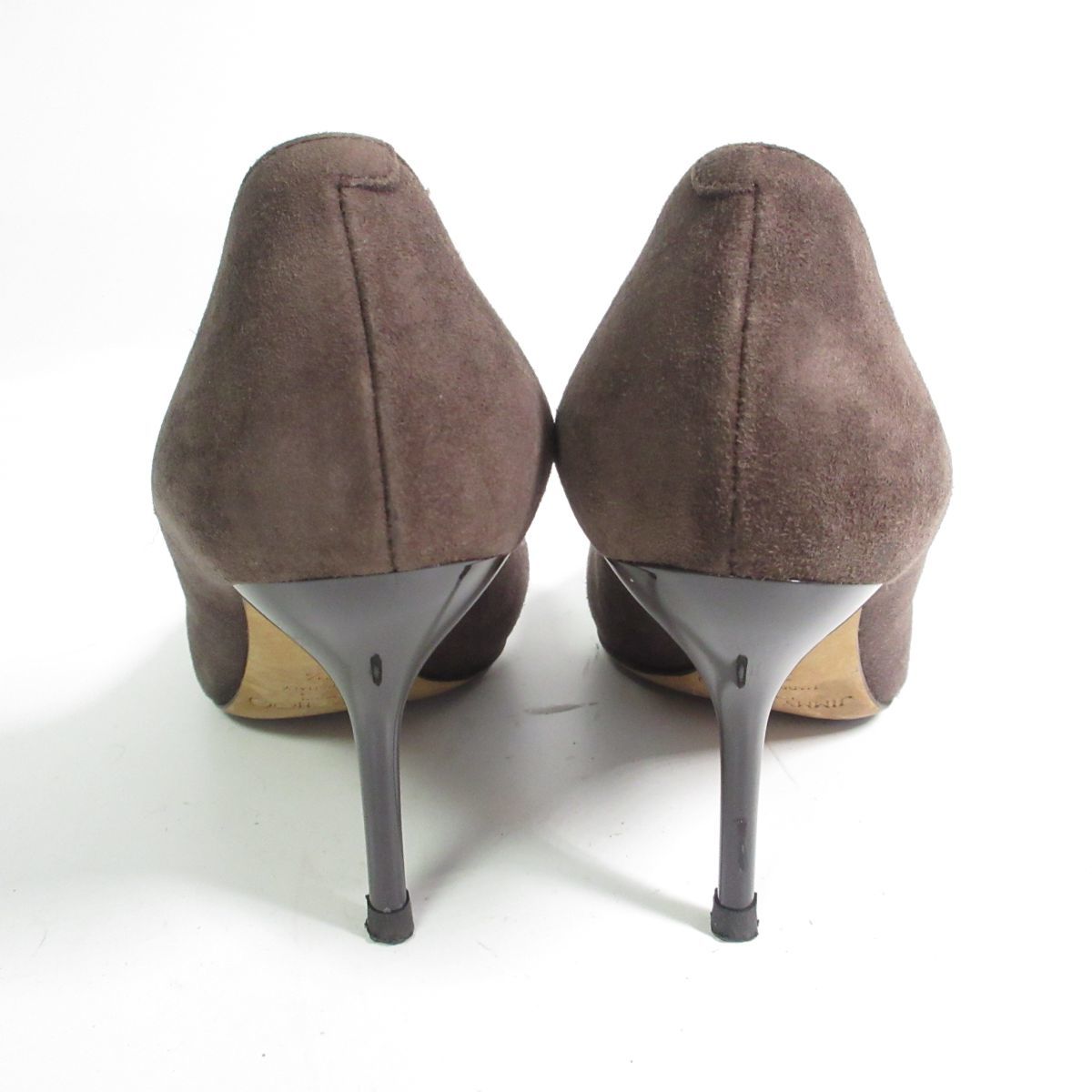 美品 JIMMY CHOO ジミーチュウ スウェード ラウンドトゥ パンプス 37.5 
