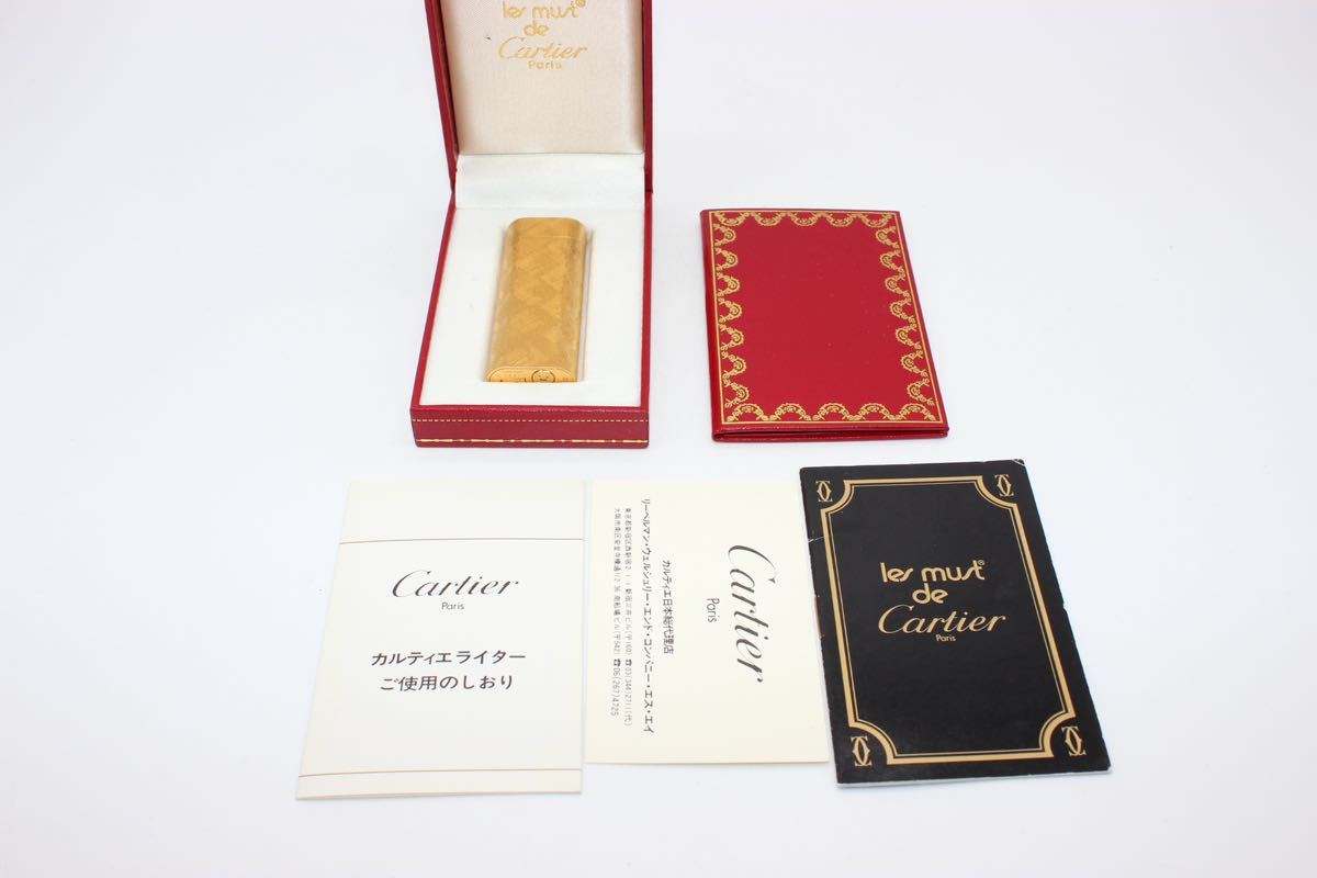カルティエ ライター Cartier ガスライター ゴールド 金 ガス ゴールド 