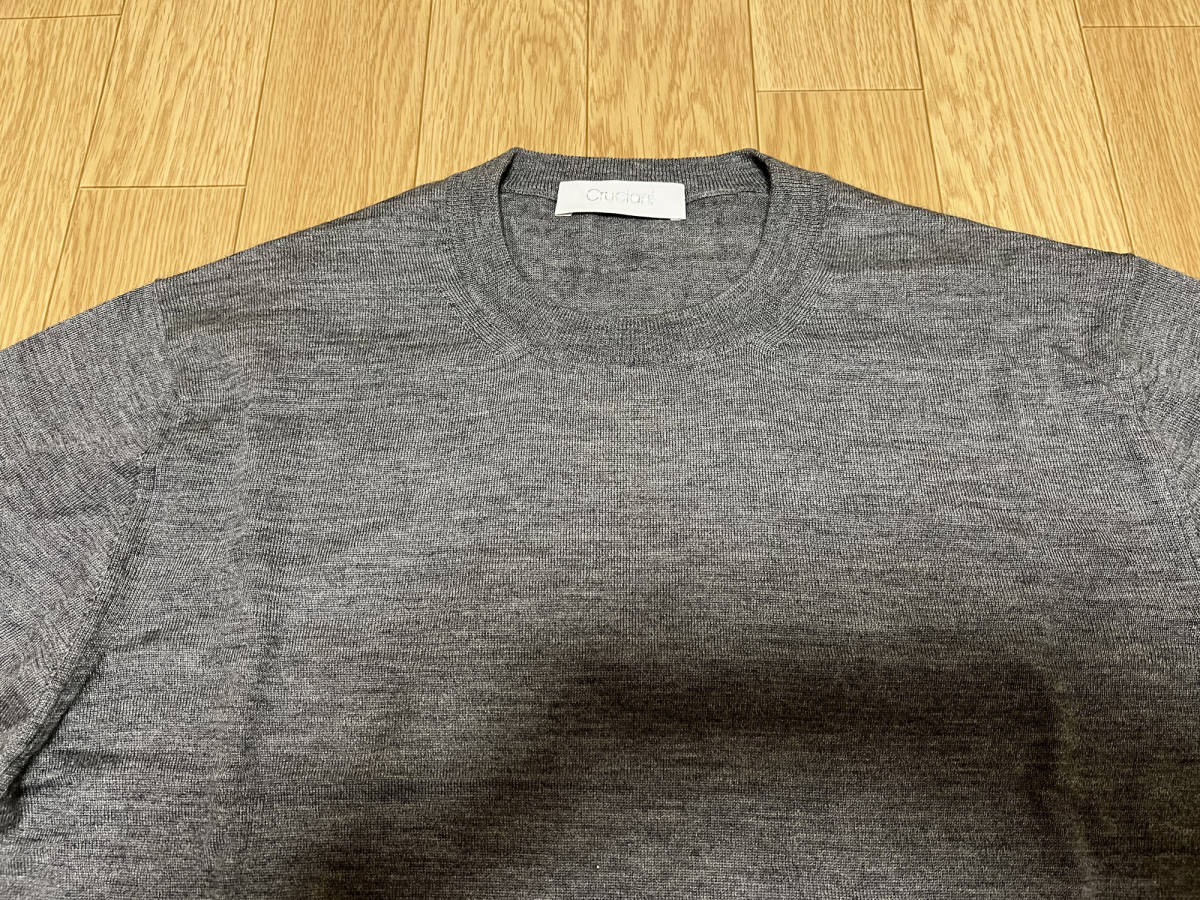 新品 定価11万 2019 Cruciani シルク×カシミアクルーネックニット 