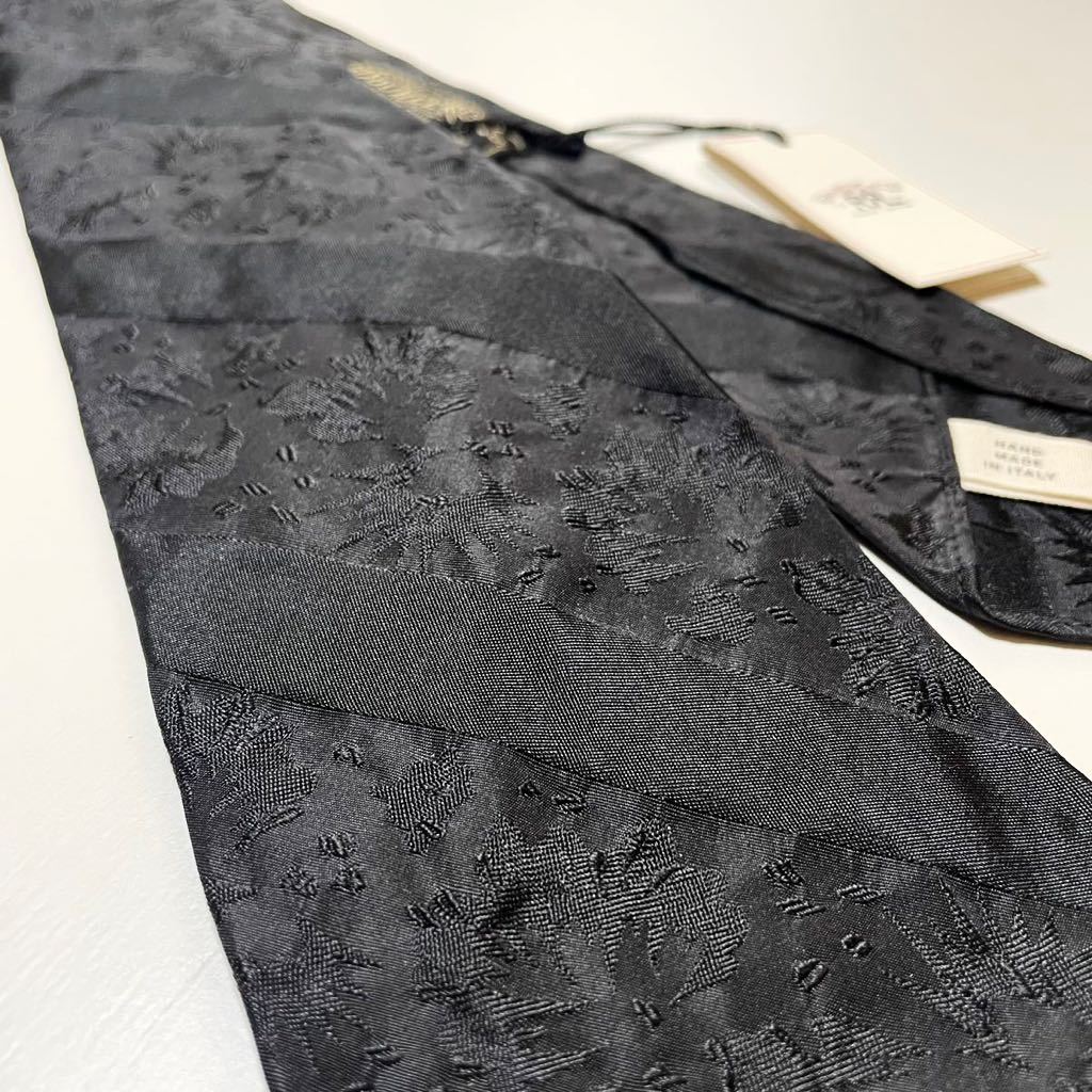 未使用/Italy製】RRL “Silk Tie” シルク 黒 ブラック ハンドメイド