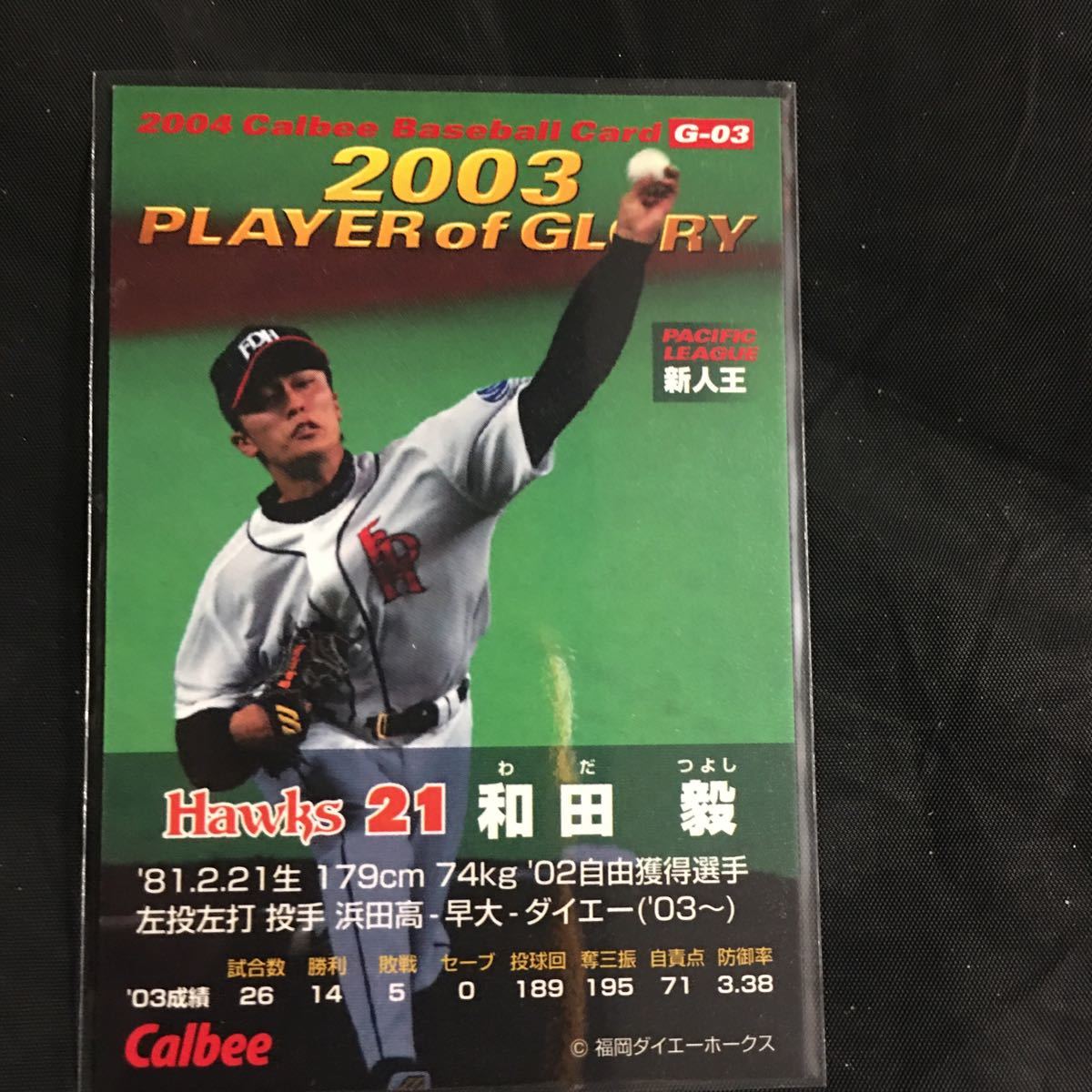 カルビー ☆プロ野球チップス ☆2003年☆プレーヤ−オブ・グローリー 
