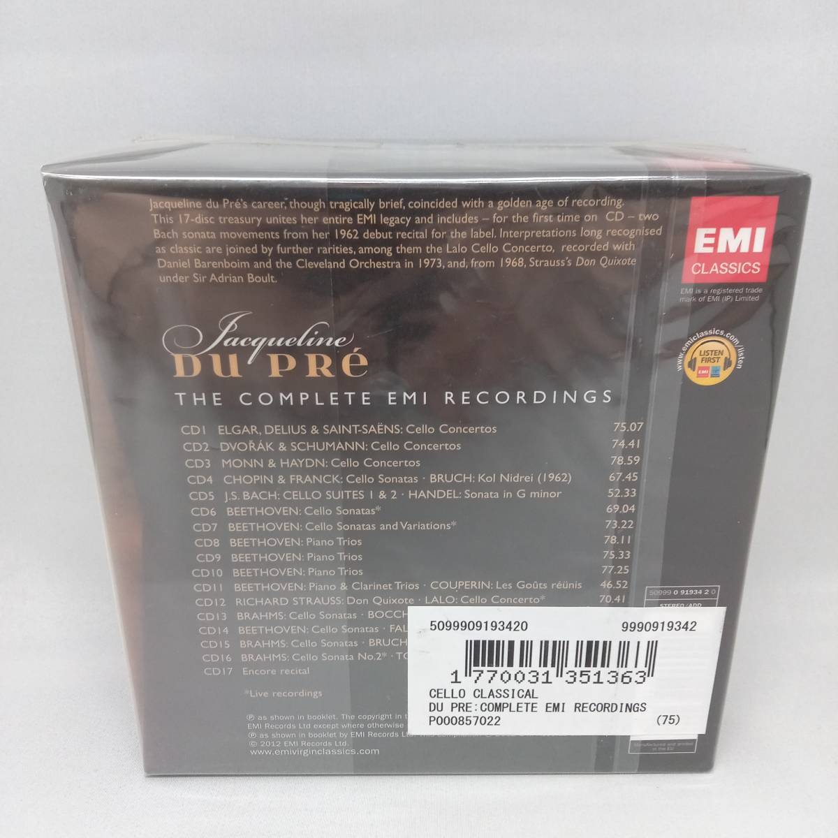 Jacqueline du Complete Recordings Pré: The EMI Du Pré - Warner