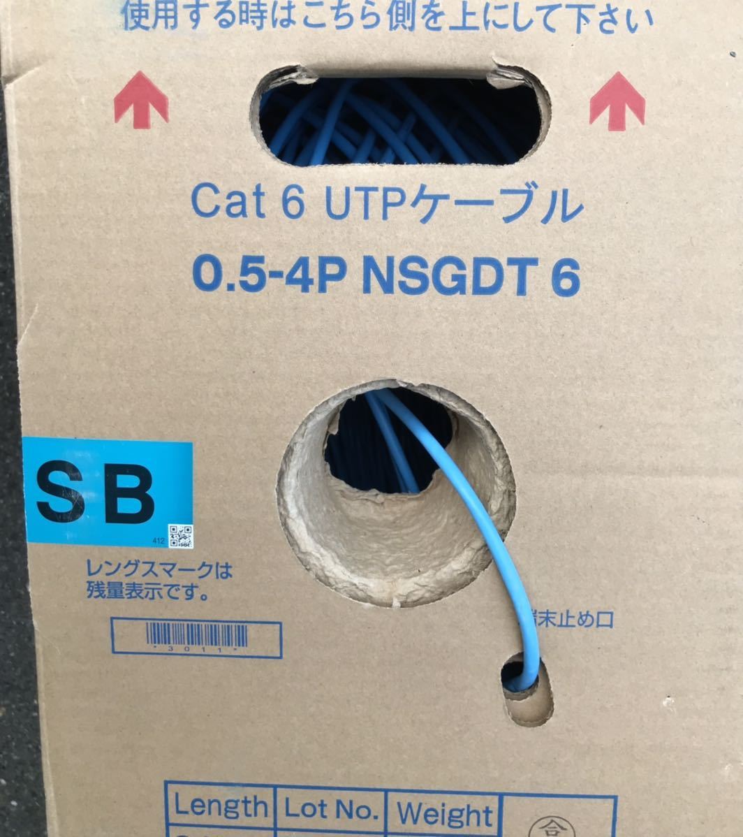 日本製線 Cat6 UTPケーブル 0.5-4P NSGDT6 SB LANケーブル 残194m(5m以上)|売買されたオークション情報 ...