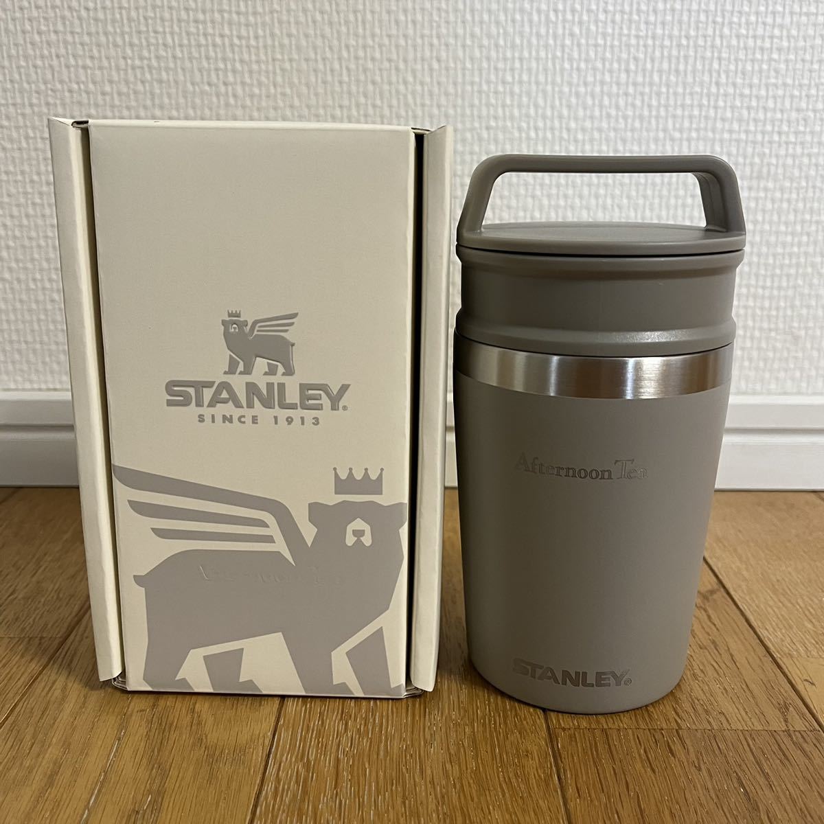 【新品未使用】アフタヌーンティー　スタンレー　真空携帯マグ　グレー アフタヌーンティー スタンレー STANLEY 真空携帯マグカップ