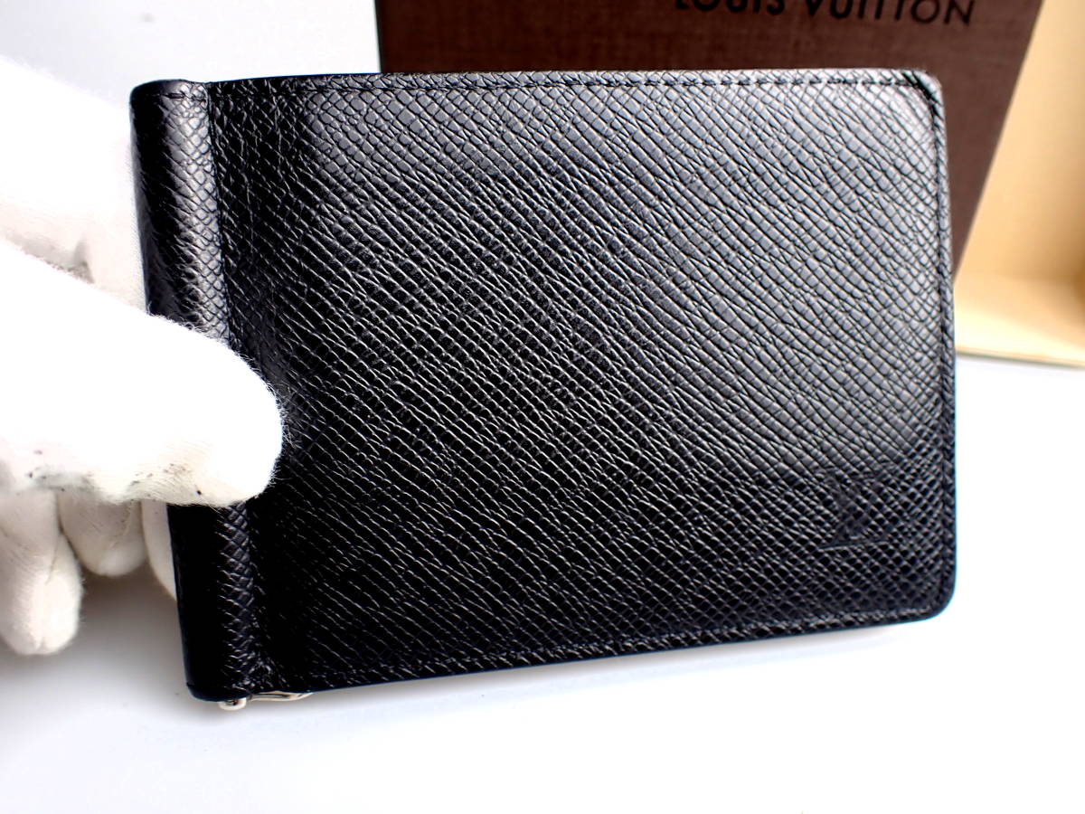 2844B【良品】正規品☆ルイヴィトン☆黒タイガ☆マネークリップ