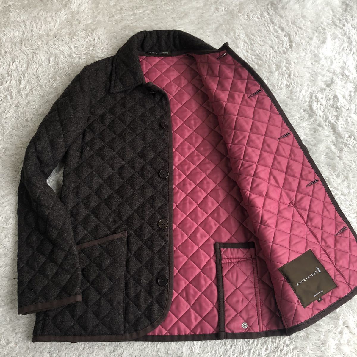 マッキントッシュ MACKINTOSH ウールツイードキルティングジャケット 