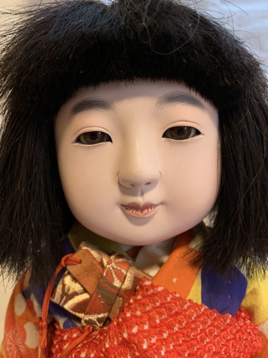 市松人形 女の子 昭和初期頃 ぶさかわ 現代作家 市松人形 昭和の女の子