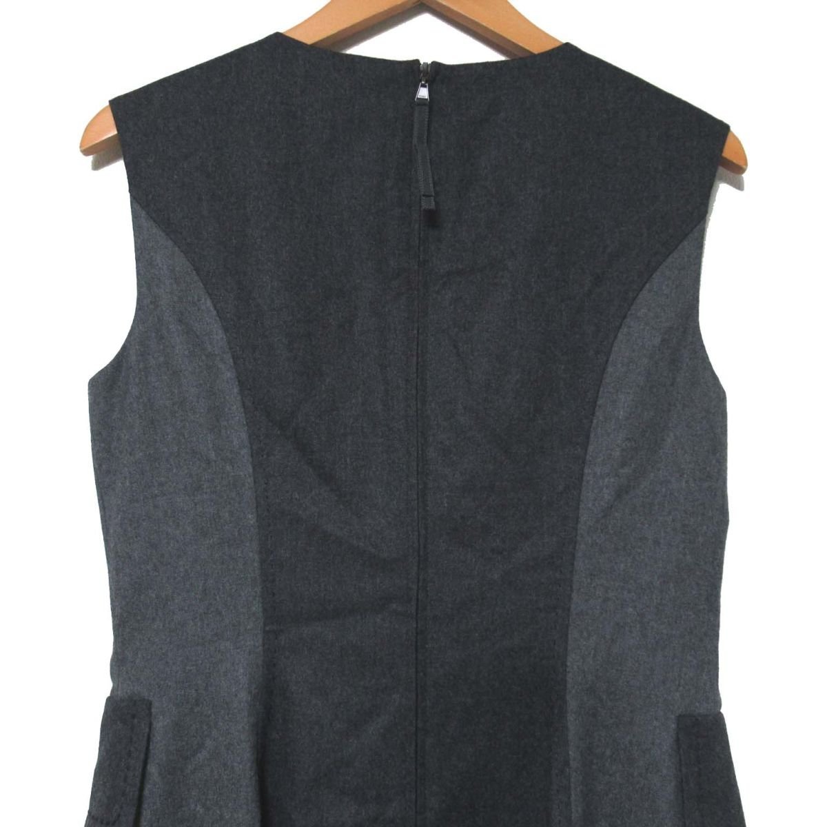 FOXEY フォクシー（40）ノースリーブドレスワンピース グレー系 【公式