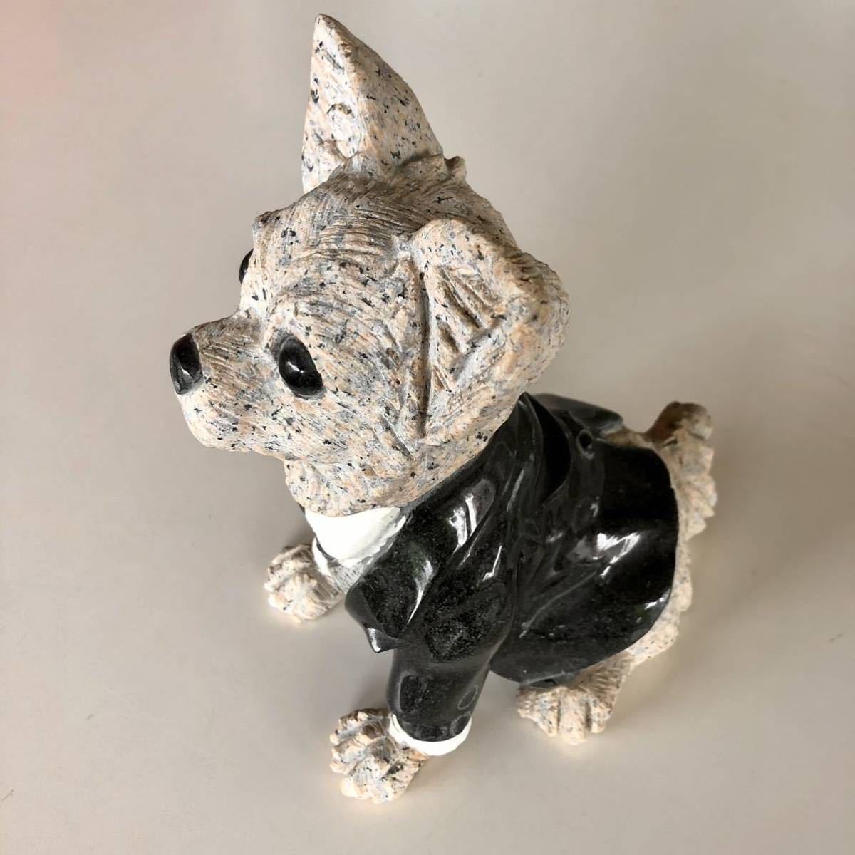 犬 チワワ ウェルカムドッグ 看板犬 dog 小型犬 御影石 石像 石造 彫刻 
