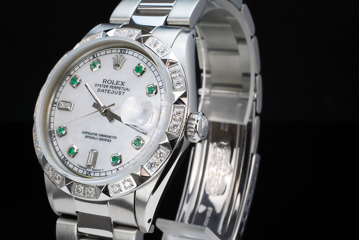 2年/本物保証】ホワイトシェル□ロレックス デイトジャスト 36mm □8+  