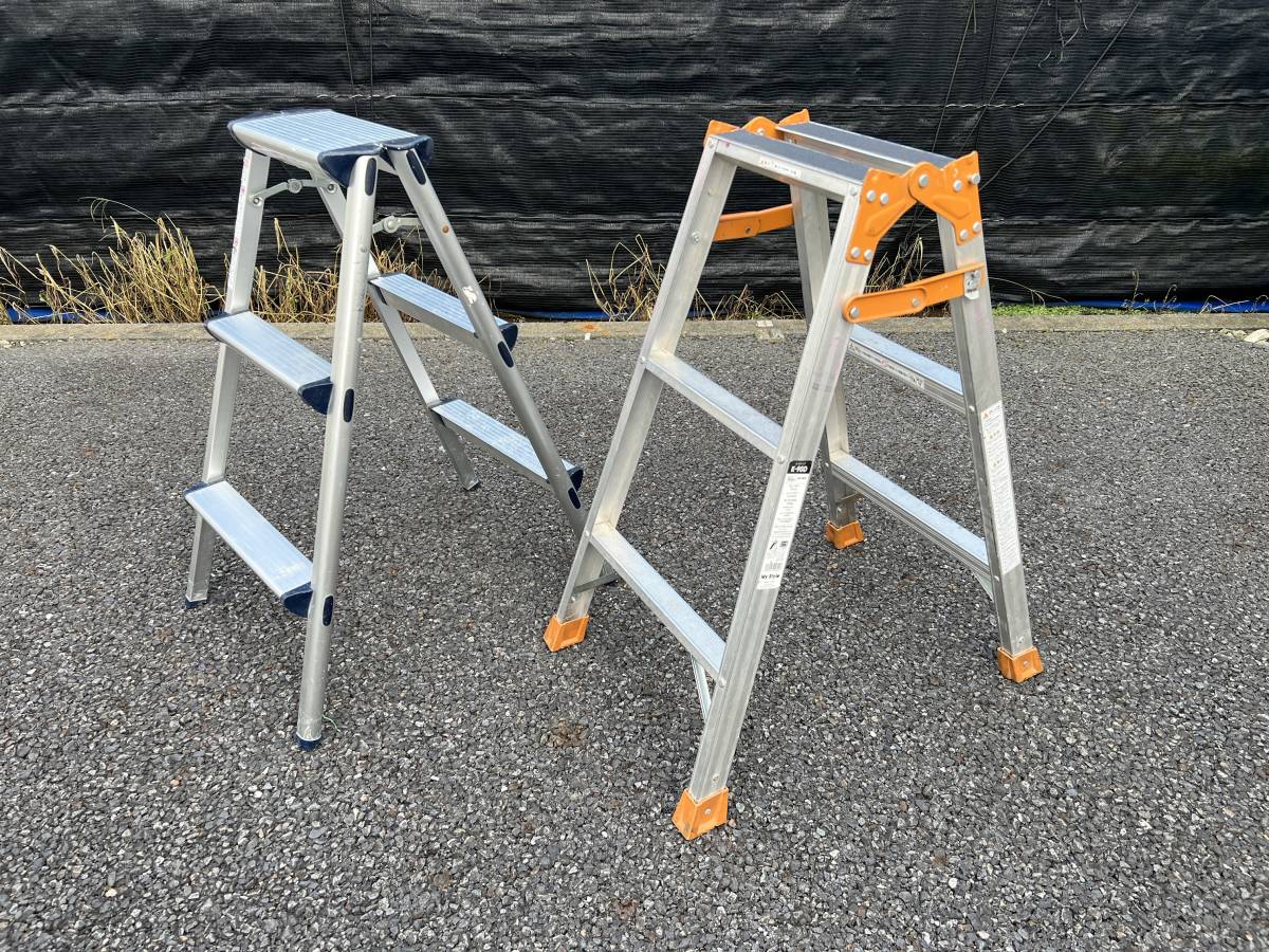【お買い得，お得】 脚立03 約80㎝高 脚立2台まとめて / ピカコーポレーション はしご兼用脚立 K-90D 他(脚立、踏み台)｜売買されたオークション情報、yahooの商品情報をアーカイブ公開 - オークファン 脚立、踏み台