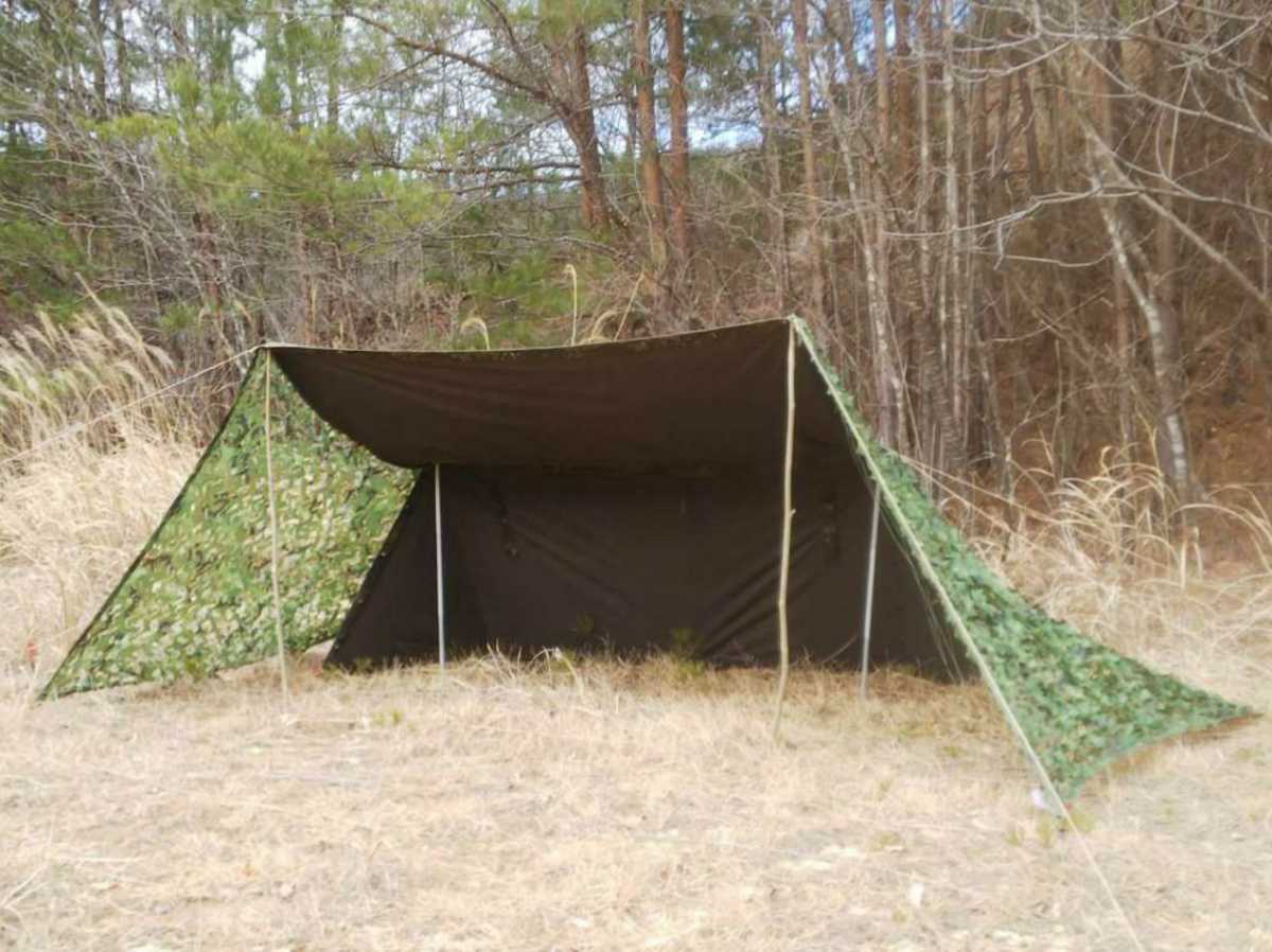 極上品 ドイツ軍パップテント カモフラージュネット 軍幕 【公式通販】