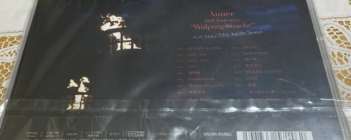 Hall Tour 0 Aimer at Live “Walpurgisnacht” “Walpurgisnacht TOKYO 