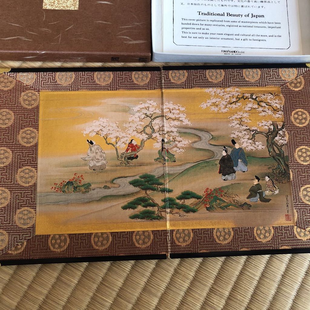 日本名画 ミニ屏風 「観桜」福井朝日堂 日本製 京都 | RAGNA.BY