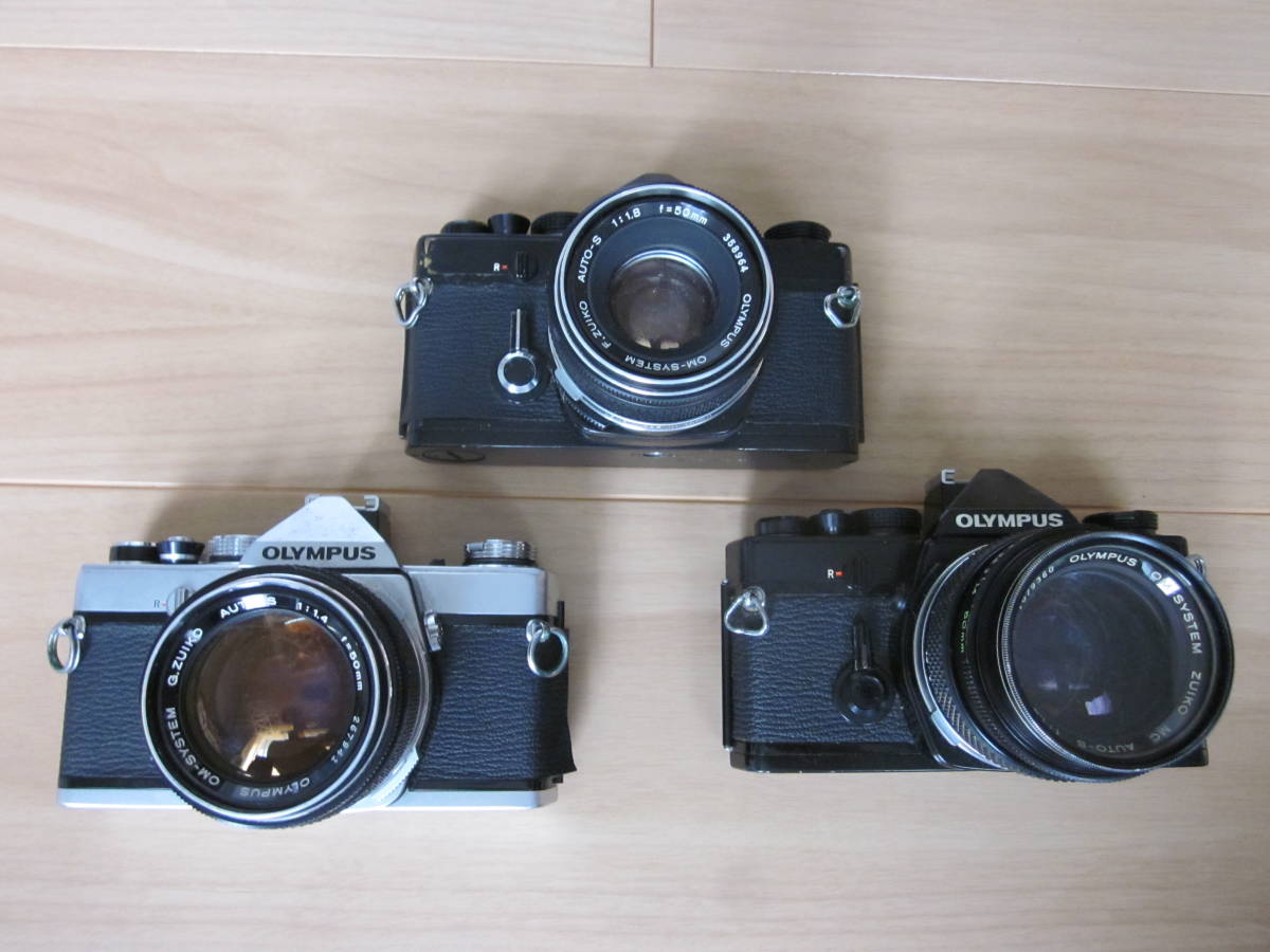 ジャンク品、オリンパス OLYMPUS OM-1 ブラック、シルバー合計3台、レンズ付き OM-1 OLYMPUS オリンパス ボディのみ 一眼レフフィルムカメラ by