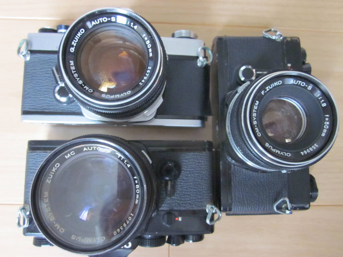 ジャンク品、オリンパス OLYMPUS OM-1 ブラック、シルバー合計3台、レンズ付き OM-1 OLYMPUS オリンパス ボディのみ 一眼レフフィルムカメラ by