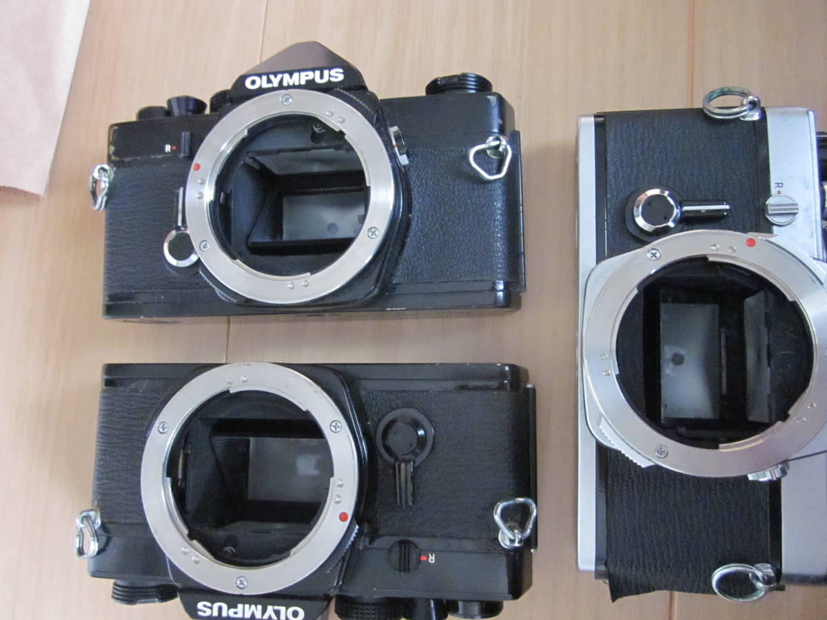 ジャンク品、オリンパス OLYMPUS OM-1 ブラック、シルバー合計3台、レンズ付き OM-1 OLYMPUS オリンパス ボディのみ 一眼レフフィルムカメラ by