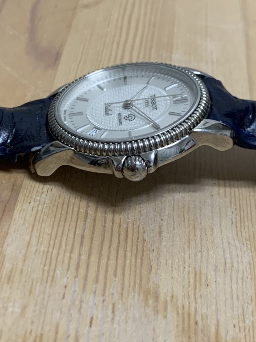 稼動品　TISSOT ティソ　バラード　オートクォーツ　裏スケ　メンズ　腕時計 TISSOT ティソ 腕時計 メンズ BALLADE バラード シルバー文字盤 デイト