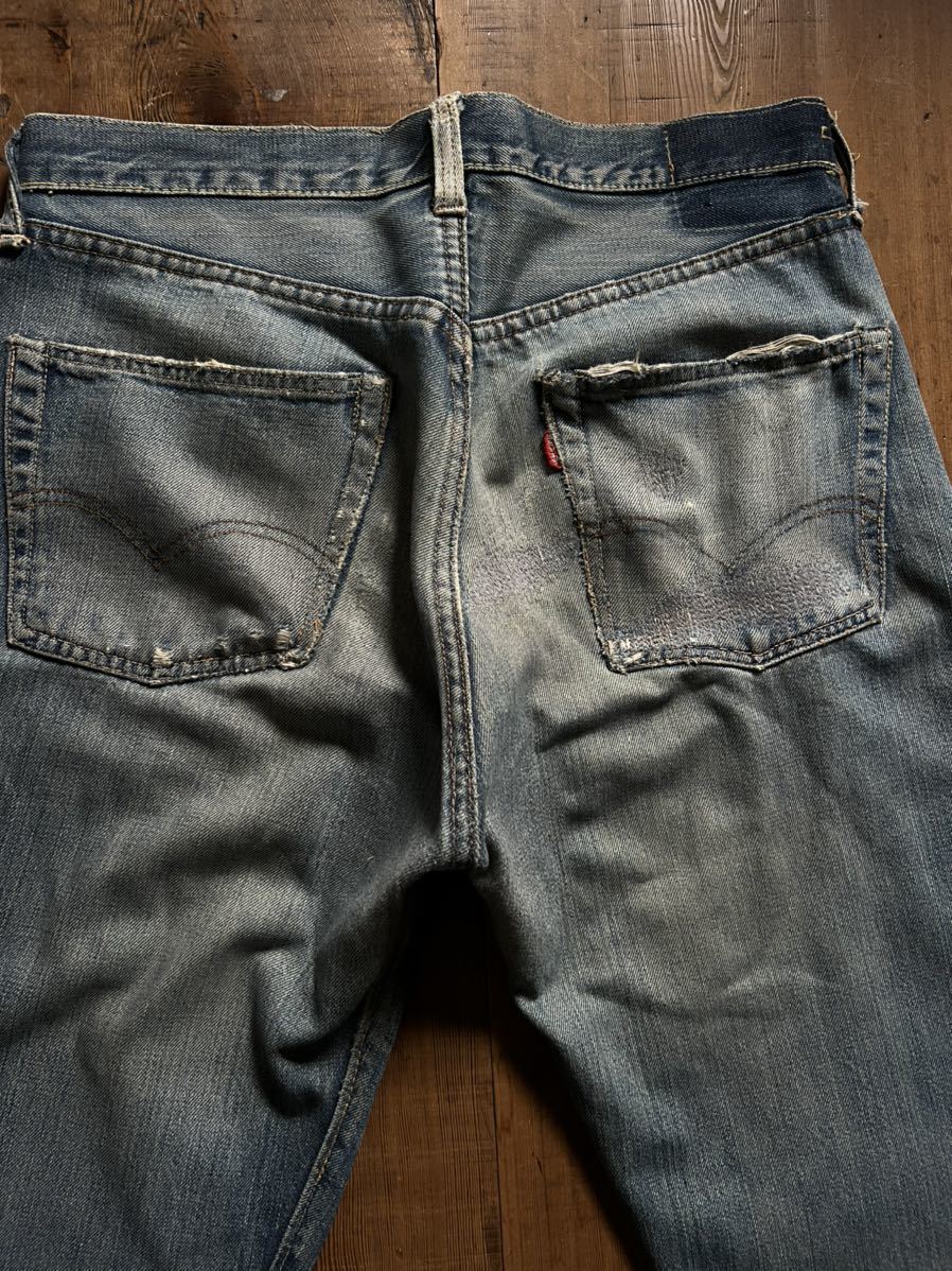 60s LEVIS 501-501 ダブルネーム 希少16ボタン ズレカン501xx移行期 