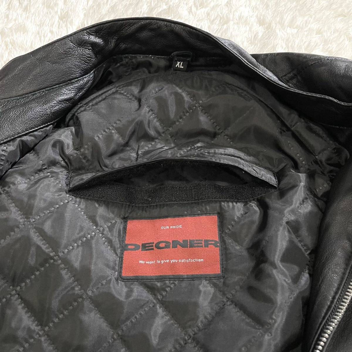 極美品/希少XL○DEGNER デグナー 羊革 レザージャケット シングル