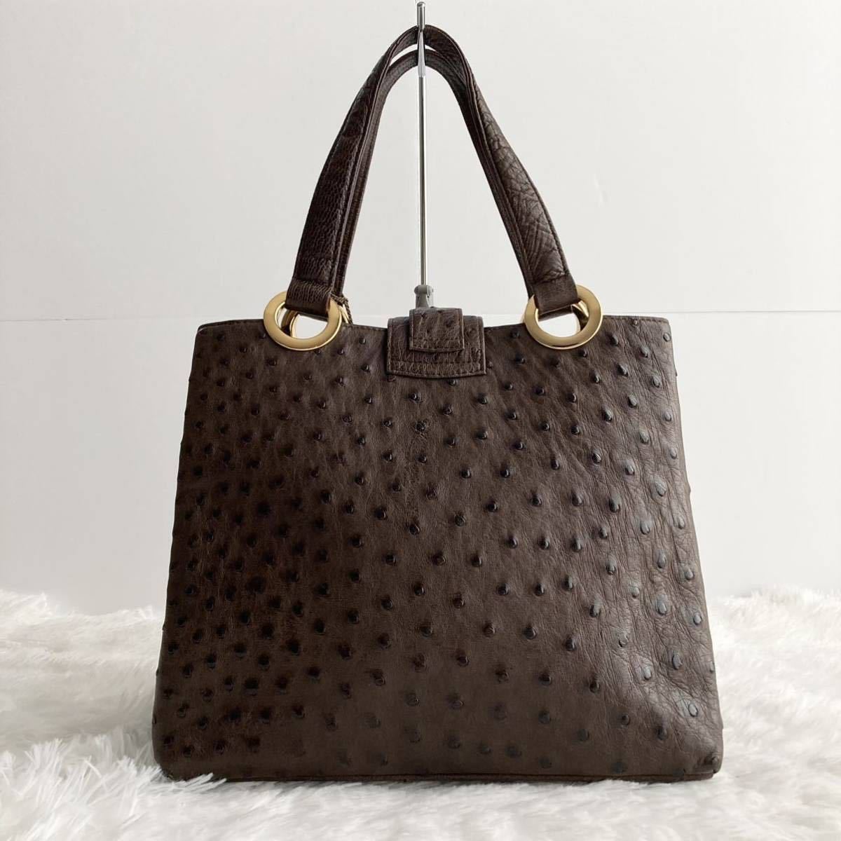 1円スタート】極美品 JRA オーストリッチ genuine ostrich 駝鳥革 本革 