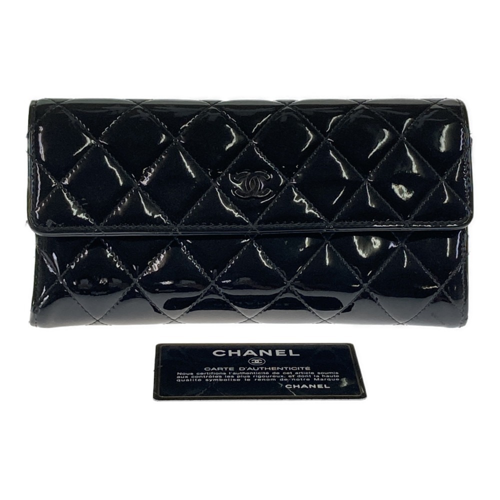 ◎◎ CHANEL シャネル マトラッセ 長財布 ブラック x シルバー 傷や 