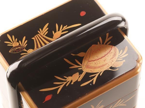 琴》送料無料 能登輪島塗 蒔絵四段重箱 箱付 KH651 サイズ 【公式通販】