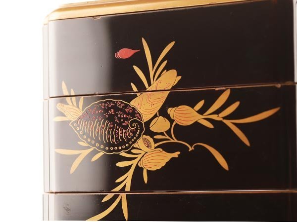 琴》送料無料 能登輪島塗 蒔絵四段重箱 箱付 KH651 サイズ 【公式通販】