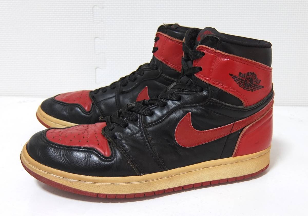 94年 NIKE AIR JORDAN 1 黒赤 US7 25cm 初期復刻 ナイキ エア 