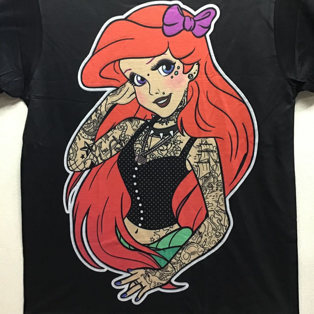 新品 リトルマーメイド アリエル Tシャツ ダークプリンセス XXL 管714