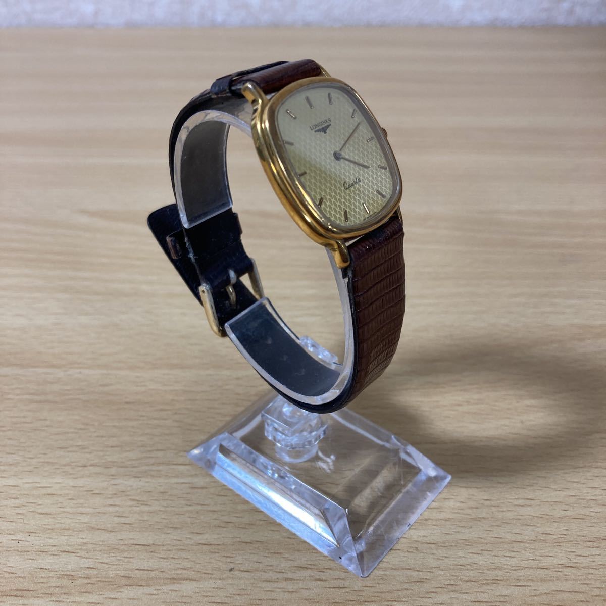 LONGINES ロンジン クォーツ 腕時計 ゴールド文字盤 LONGINES ロンジン Quartz クォーツ ゴールド文字盤 革ベルト QZ
