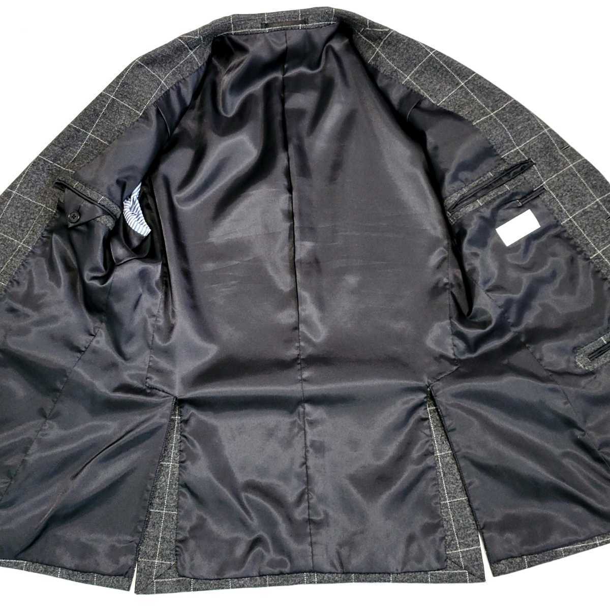 極美品】超高級 エディフィス 秋冬カシミヤ 混 ツイード系 ウィンドウ 