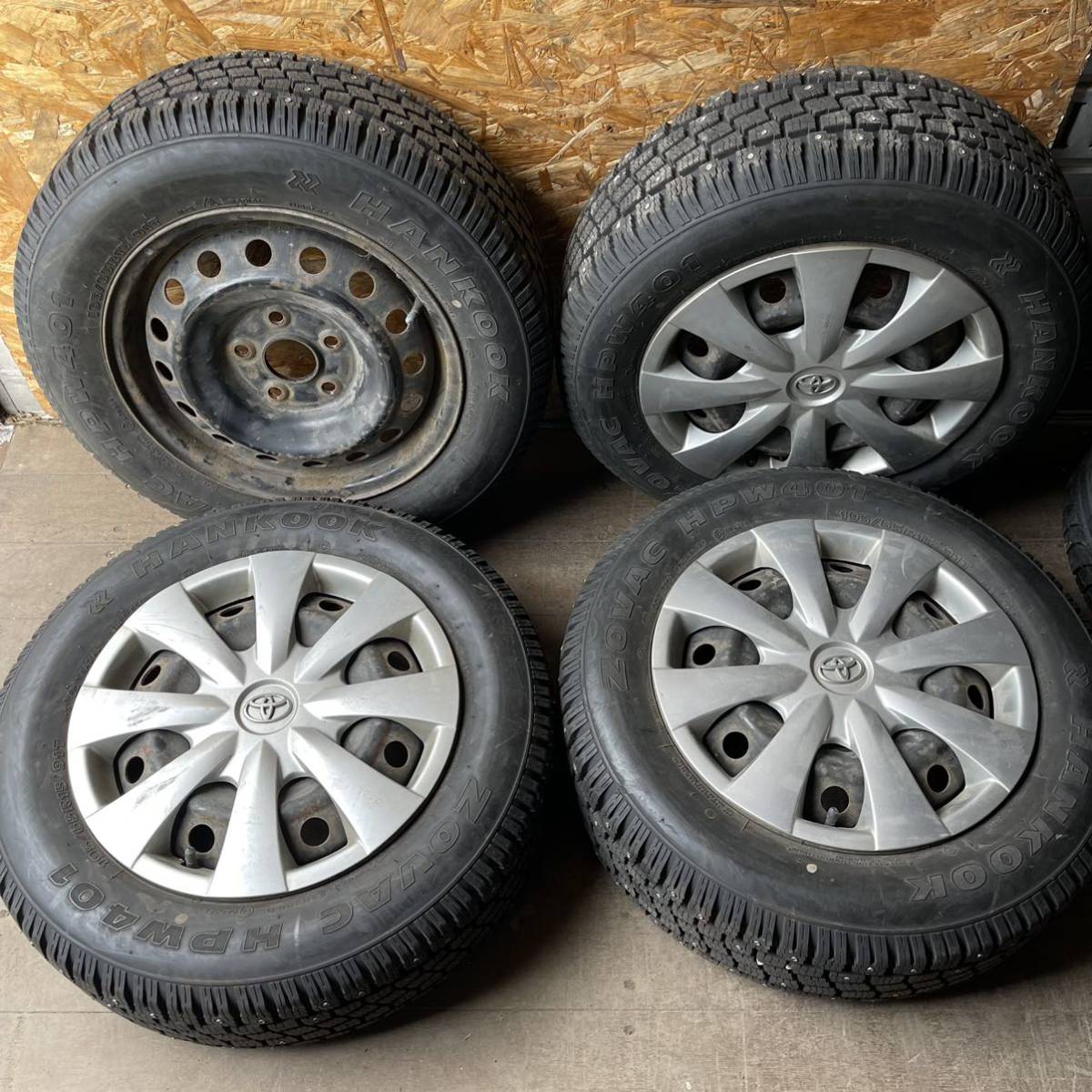スパイクタイヤ Hankook Zovac HPW401 155/70 R13 4本 中古