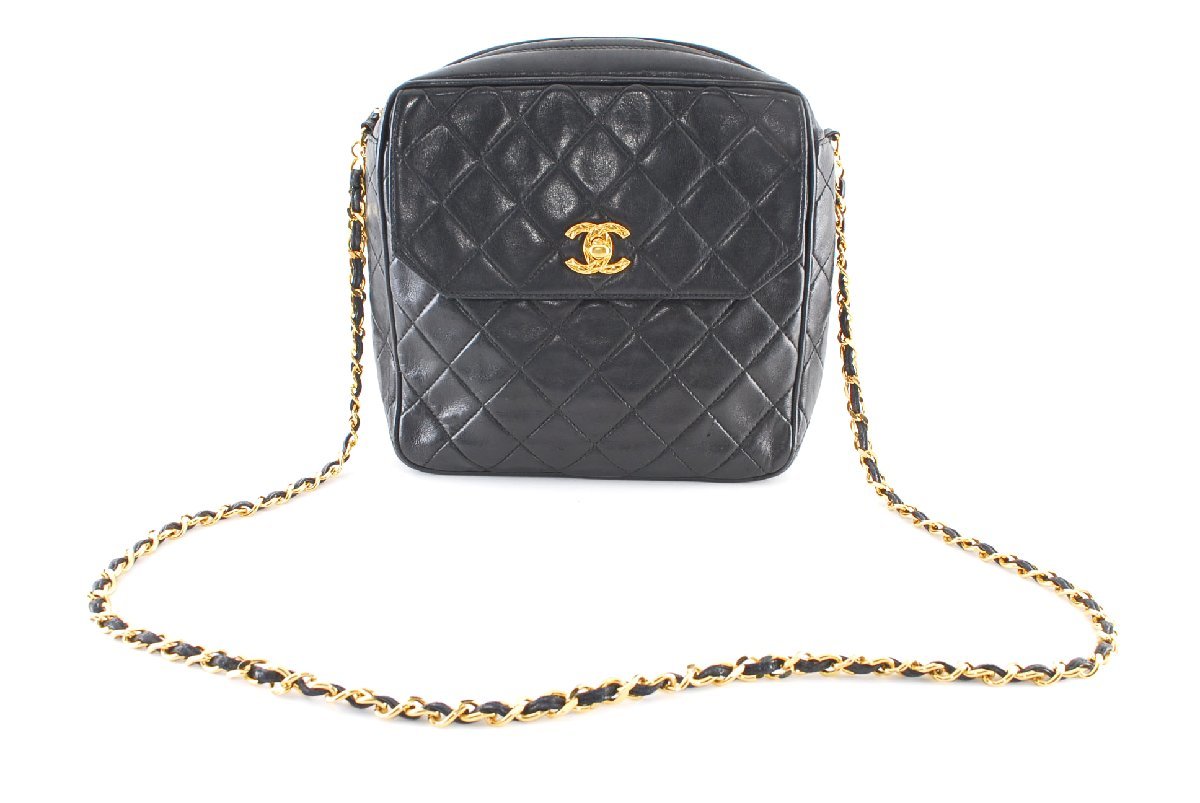  シャネル マトラッセ カメラ バッグ ラムスキン ターンロック チェーン ショルダーバッグ ブラック CHANEL(ショルダーバッグ)｜売買されたオークション情報、yahooの商品情報をアーカイブ公開 かばん、バッグ