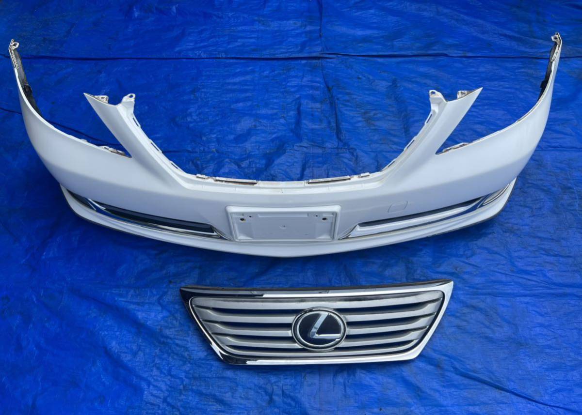 レクサス LS460 後期 グリル付き フロントバンパー 前期から取り外し
